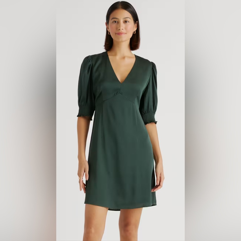 Quince Green Silk Dress XS (Washable!)